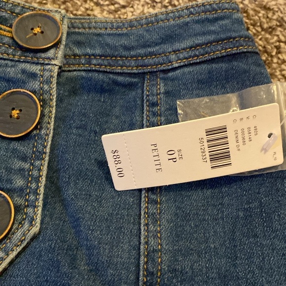 Pilcro Anthropologie blue Denim mini skirt - size 0 petite - NWT - Picture 4 of 6